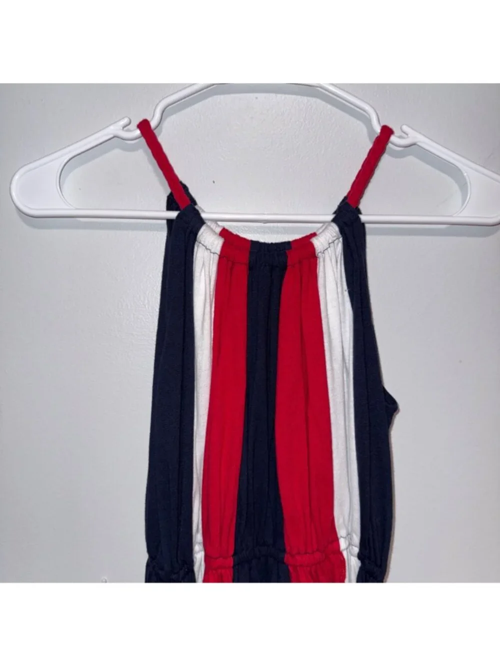 Striped Red White & Blue Girls Sundress W/Rope Belt Size 16 Childrens Place
